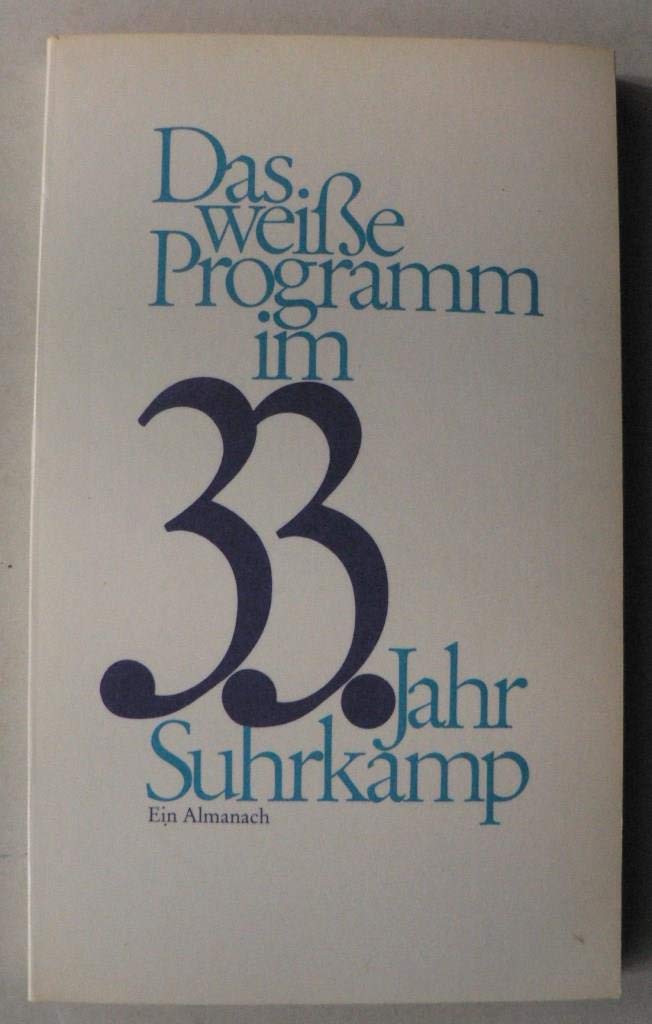 Product Image: Das weisse Programm im 33. Jahr: e. Almanach