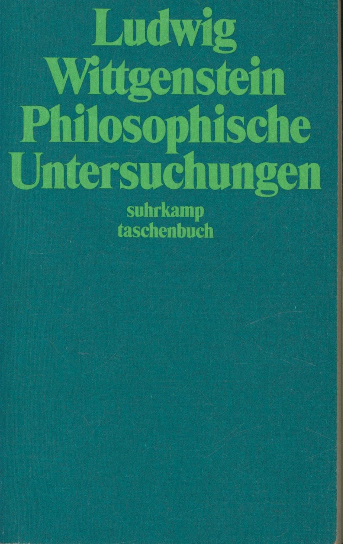 Philosophische Untersuchungen. Philosophy