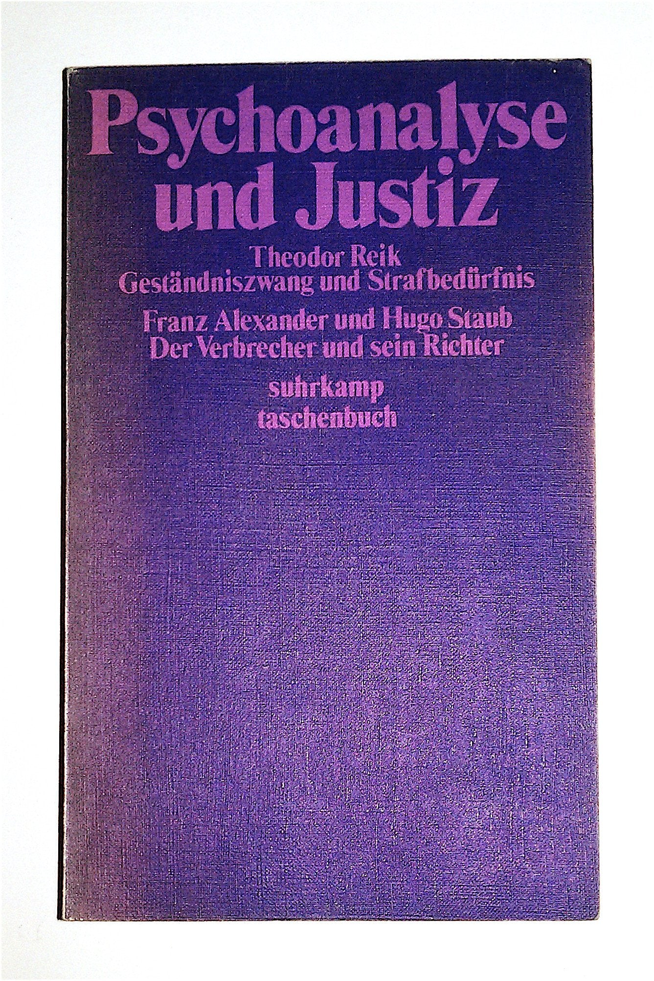 Product Image: Psychoanalyse und Justiz.