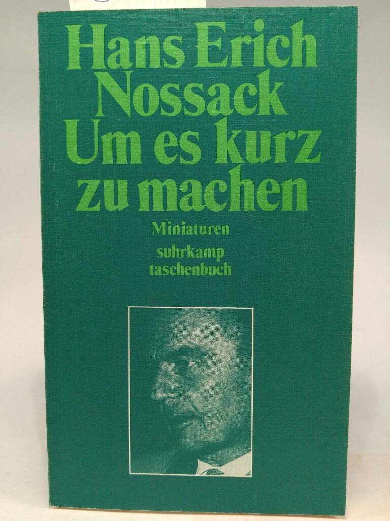 Um es kurz zu machen. Miniaturen. Contemporary literature