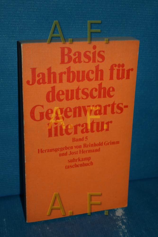 Basis Jahrbuch für deutsche Gegenwartsliteratur Band 5. Books