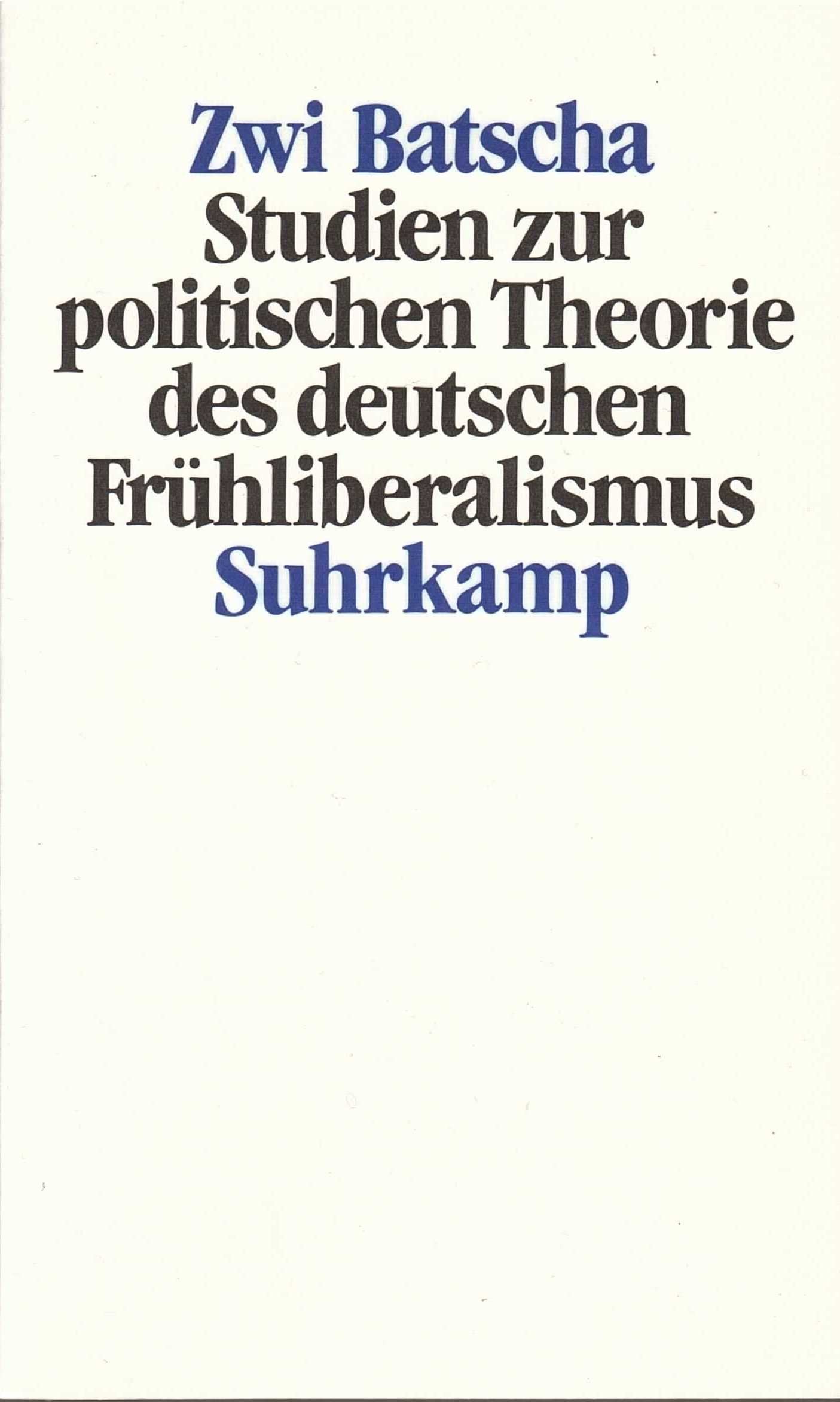 Studien zur politischen Theorie des deutschen Frühliberalismus. Memories