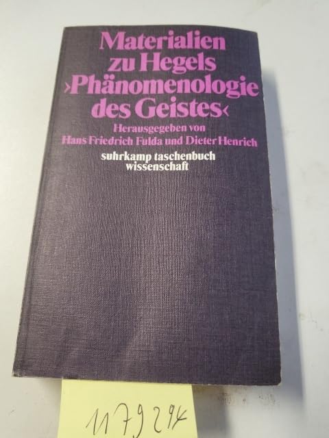 Materialien zu Hegels Phänomenologie des Geistes. Science