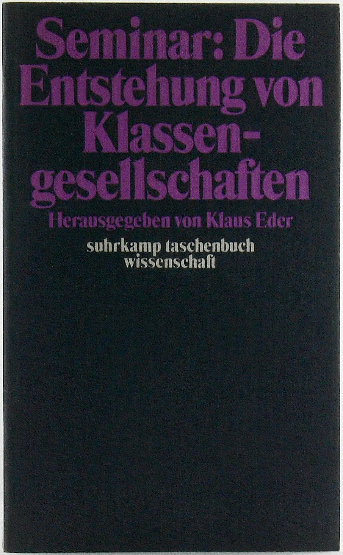 Seminar 'Die Entstehung von Klassengesellschaften' Social Sciences