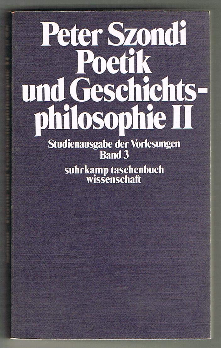Studienausgabe der Vorlesungen, Band 3: Poetik und Geschichtsphilosophie II Books