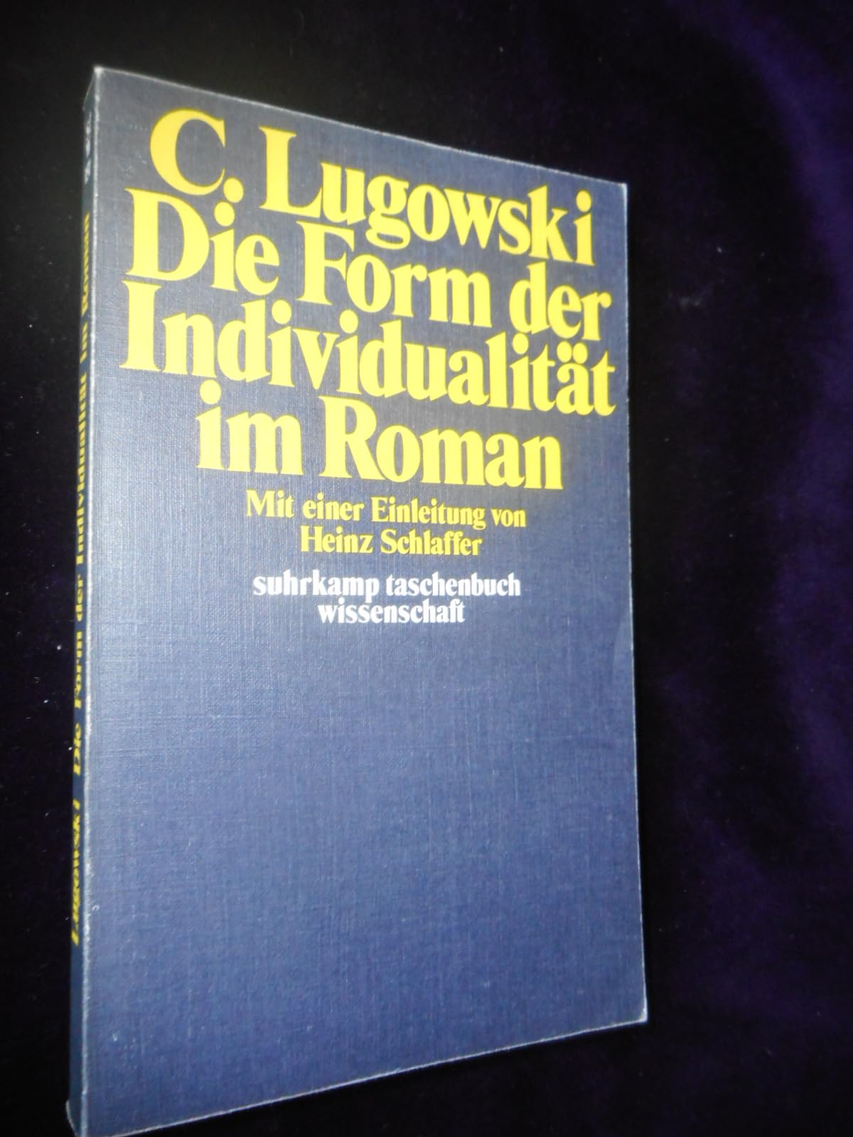 Die Form der Individualität im Roman Suhrkamp-Taschenbücher Wissenschaft; 151 Books