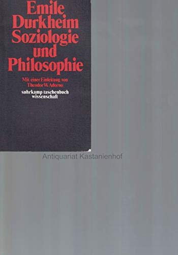 Suhrkamp Taschenbuch Wissenschaft, Nr. 176: Soziologie und Philosophie Books