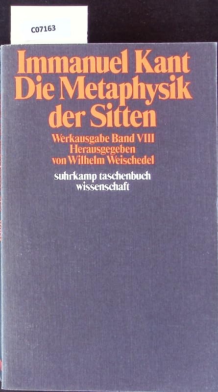 Schriften zur Metaphysik und Logik 1 + 2. (= Werkausgabe, Bd.V+VI). (stw 188/189). 2 Bde. Books