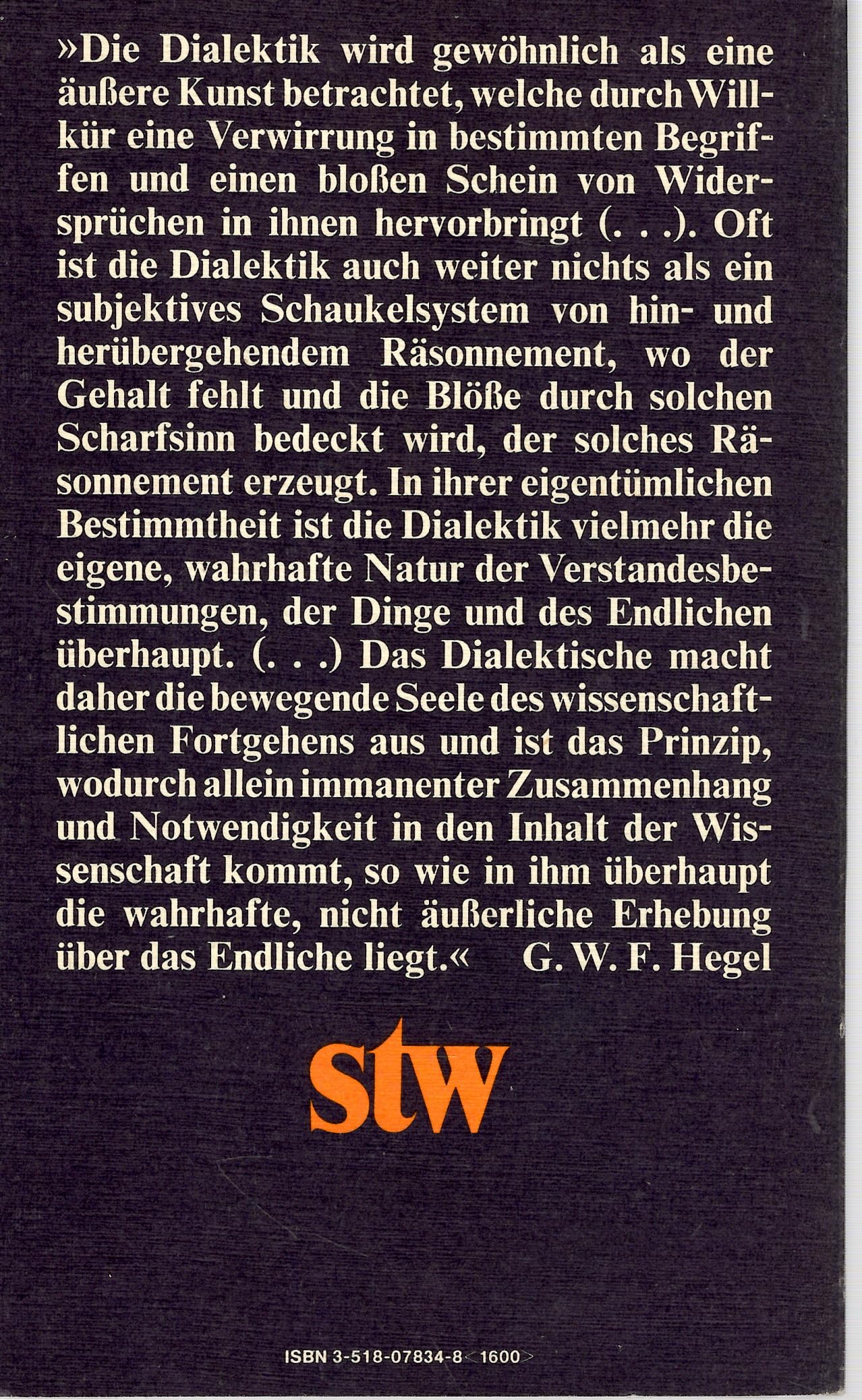 Seminar Dialektik in der Philosophie Hegels. Science