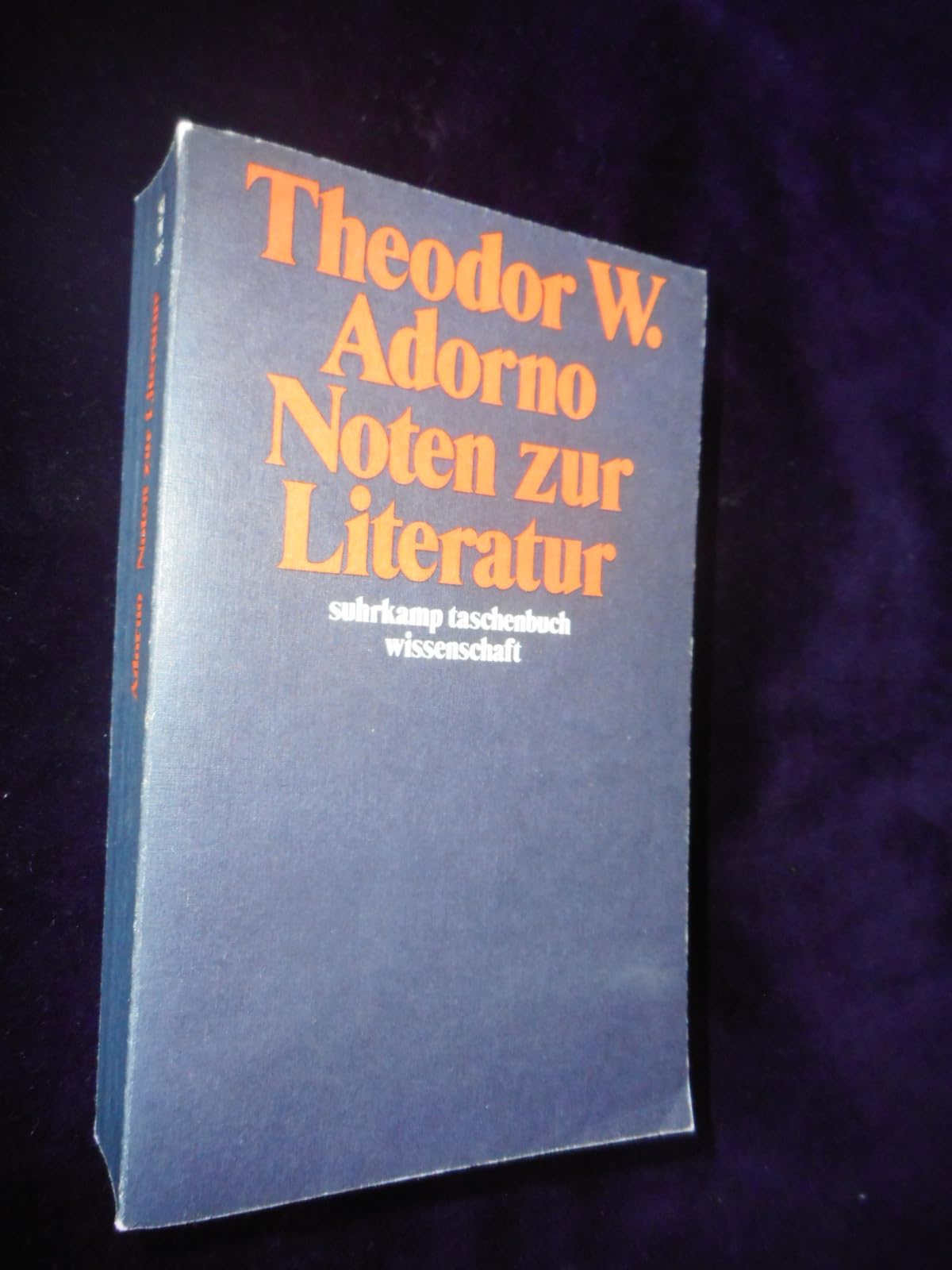 Suhrkamp Taschenbuch Wissenschaft Nr. 355: Noten zur Literatur Philosophy