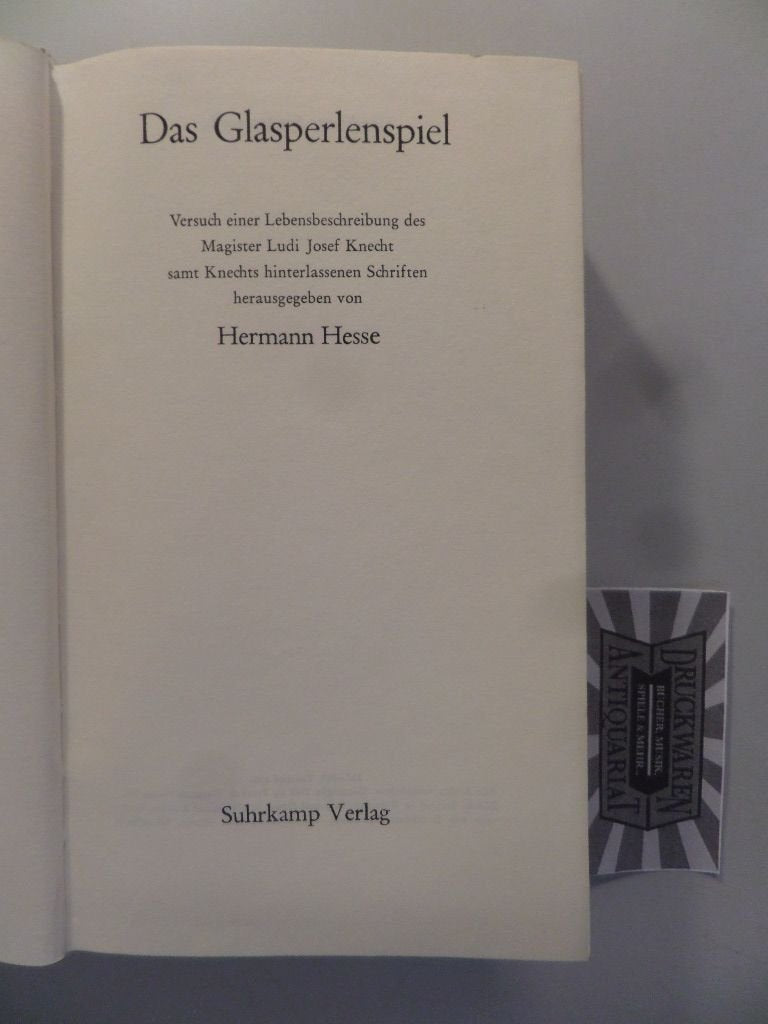 Das Glasperlenspiel Contemporary literature Books