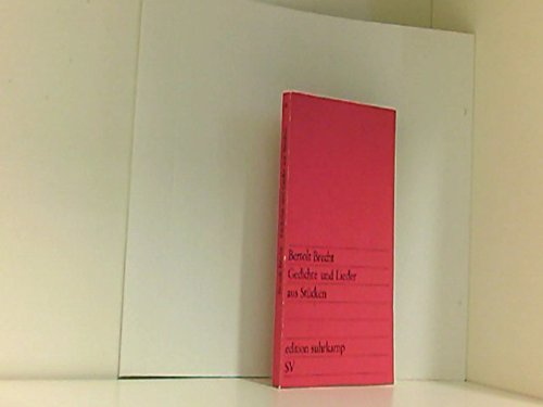 Gedichte und Lieder aus Stücken (edition suhrkamp) Books