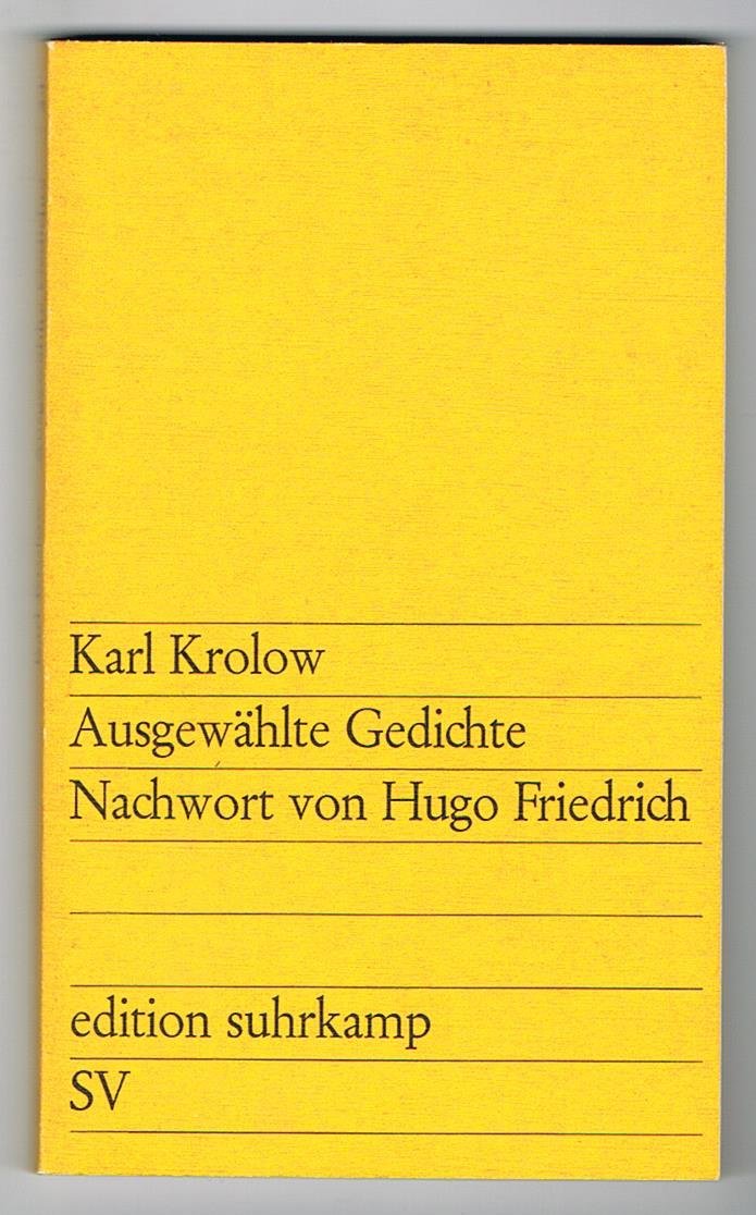 Ausgewählte Gedichte (edition suhrkamp) Books