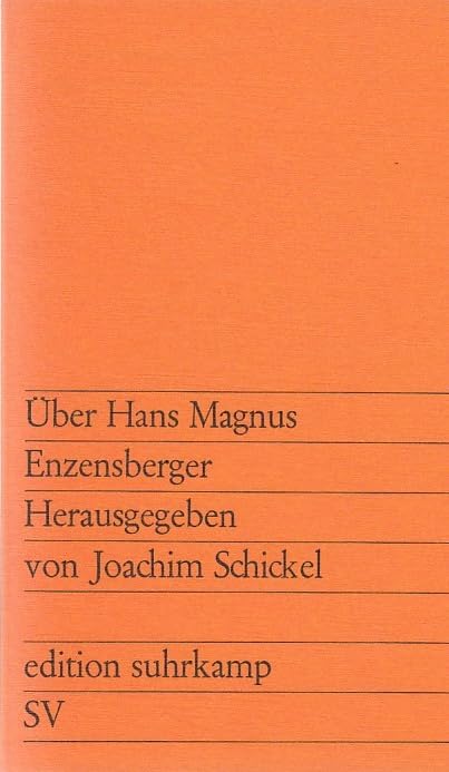 Product Image: Über Hans Magnus Enzensberger.