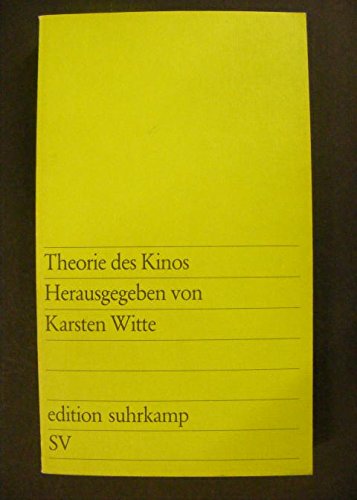Theorie des Kinos: Ideologiekritik der Traumfabrik (edition suhrkamp) Film, Art & Culture