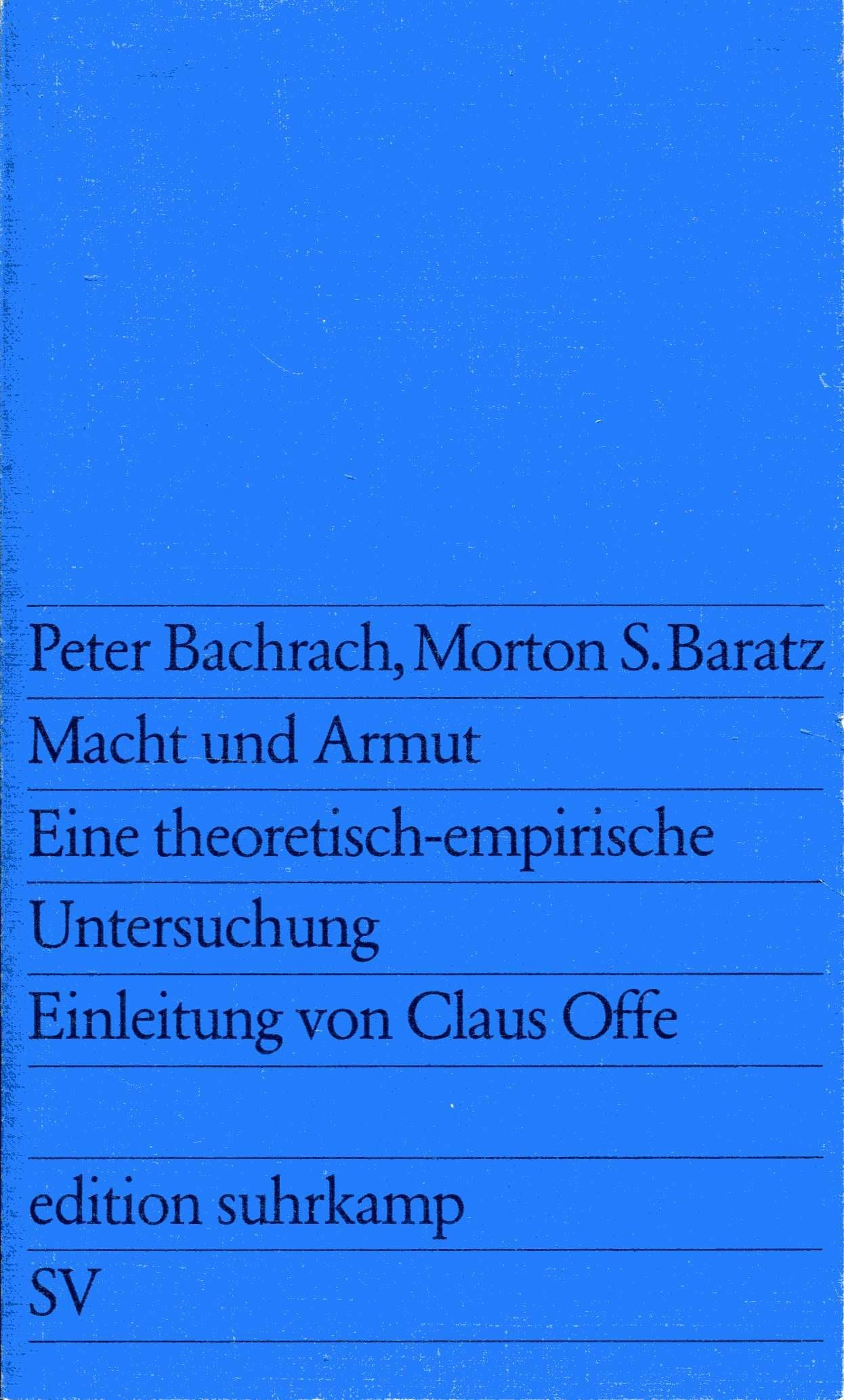 Macht und Armut. Eine theoretisch-empirische Untersuchung Social Sciences