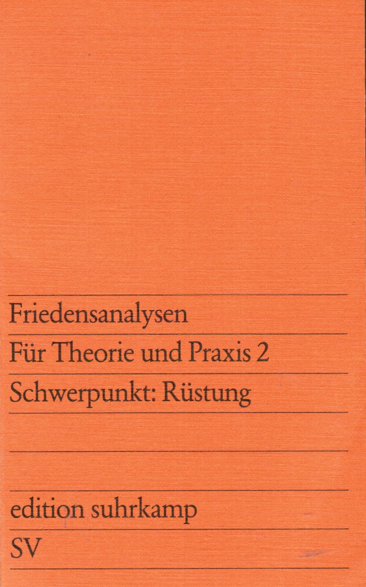 Friedensanalysen. Für Theorie und Praxis 2. Schwerpunkt: Rüstung. Books