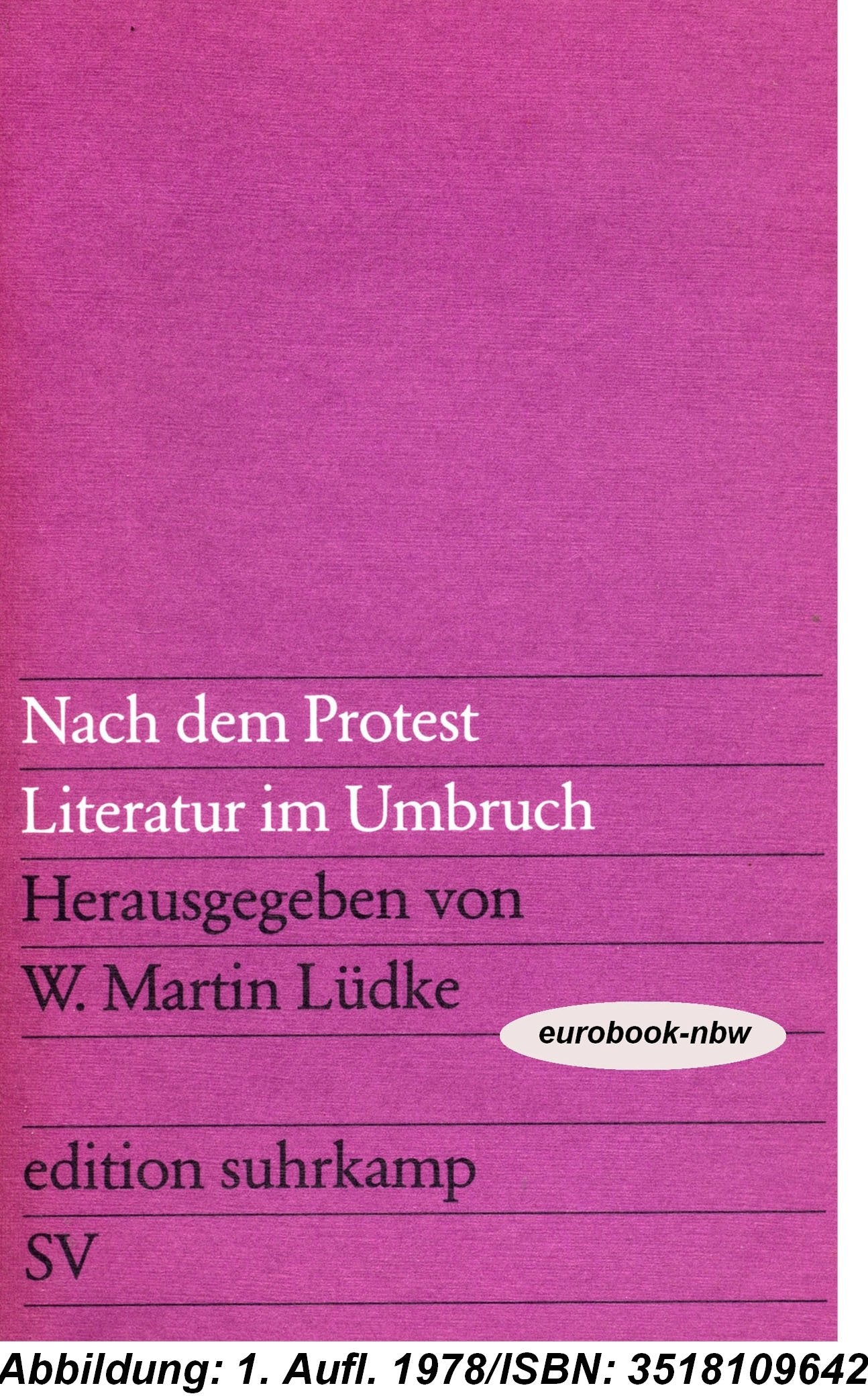 Nach dem Protest. Literatur im Umbruch (edition suhrkamp) Books