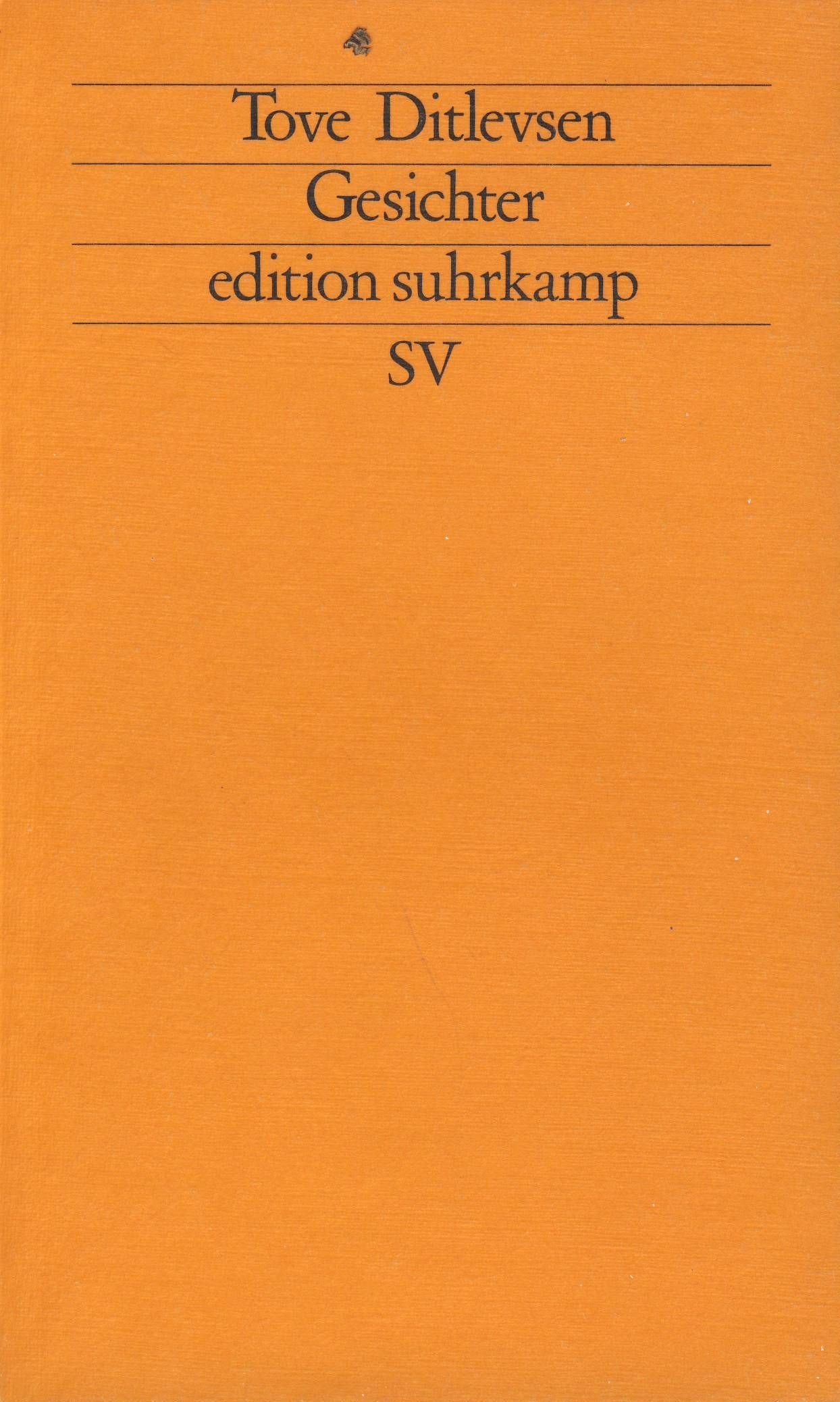 Die Gesichter (edition suhrkamp) Books