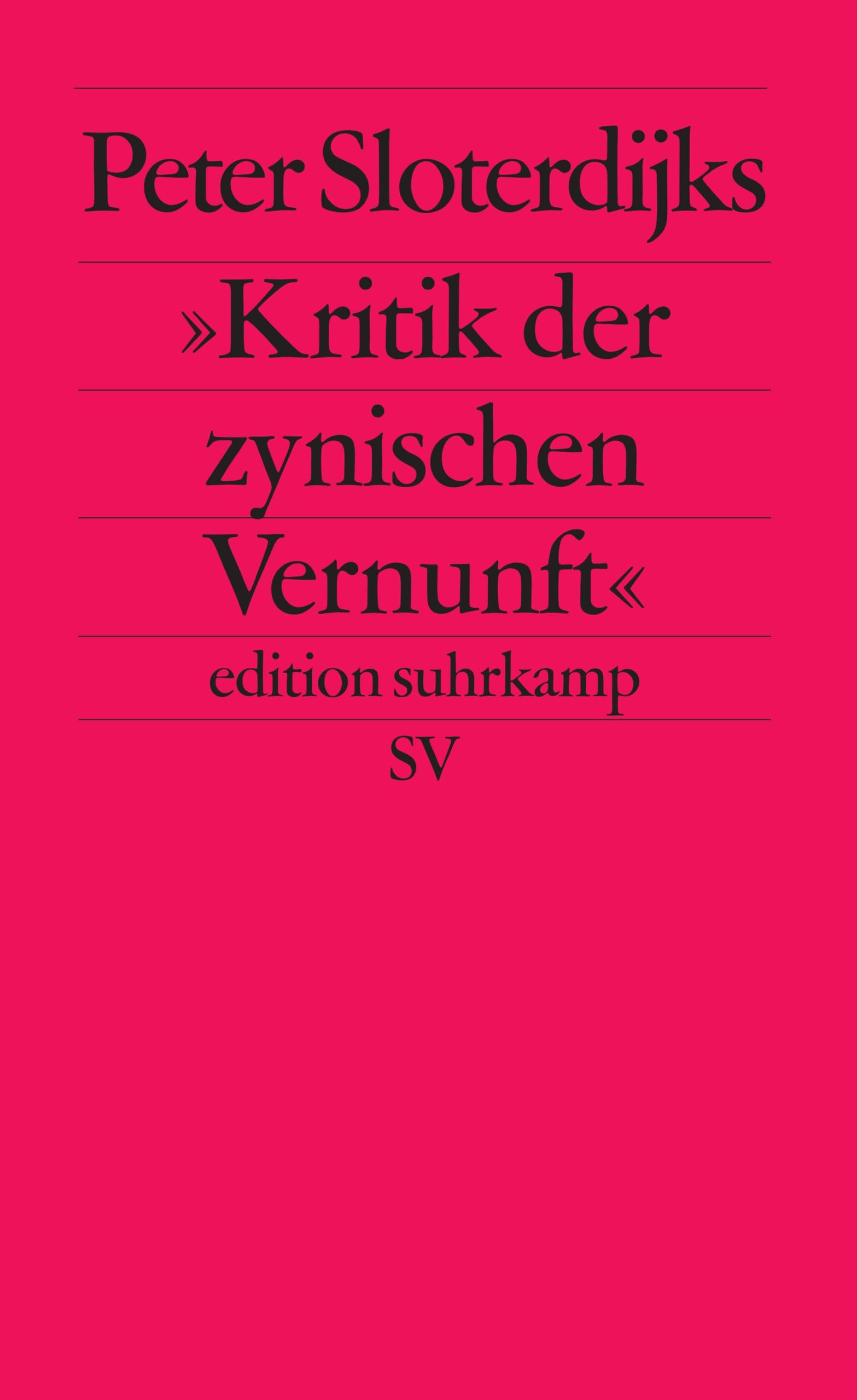 Peter Sloterdijks Kritik der zynischen Vernunft Philosophy