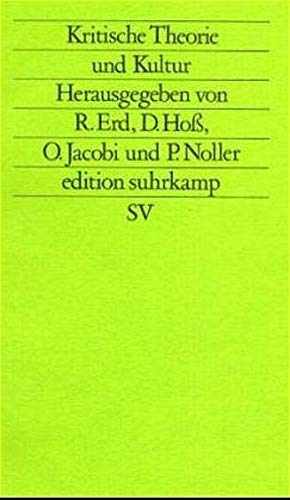 Kritische Theorie und Kultur (edition suhrkamp) Law