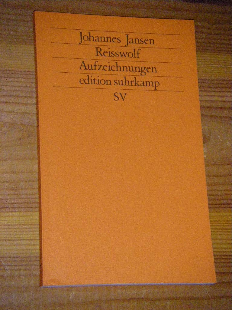 Reisswolf: Aufzeichnungen (edition suhrkamp) Contemporary literature