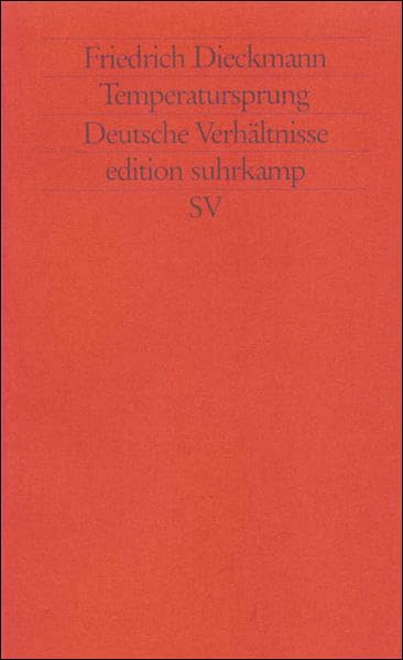 Temperatursprung: Deutsche Verhältnisse (edition suhrkamp) Professional & Reference Books