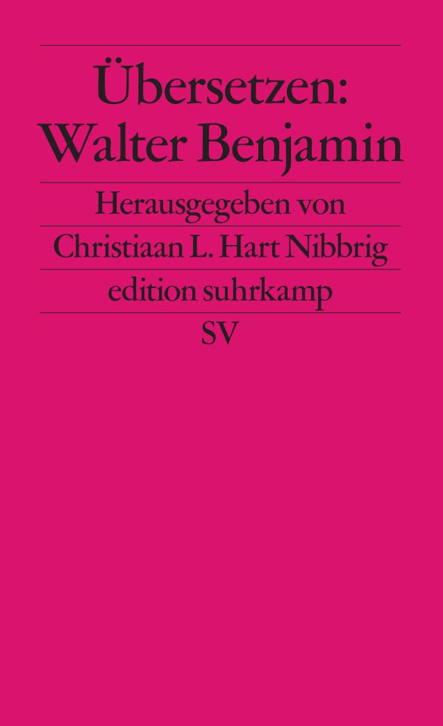 Übersetzen: Walter Benjamin Social Sciences
