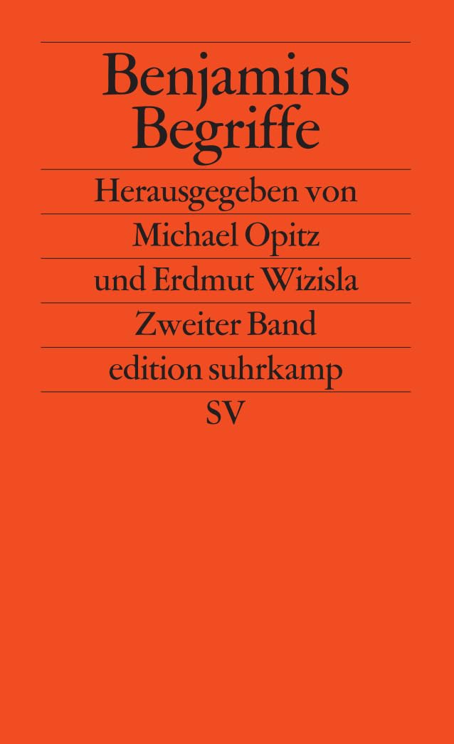 Benjamins Begriffe (edition suhrkamp) Philosophy