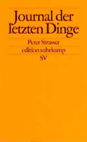 Product Image: Journal der letzten Dinge (edition suhrkamp)