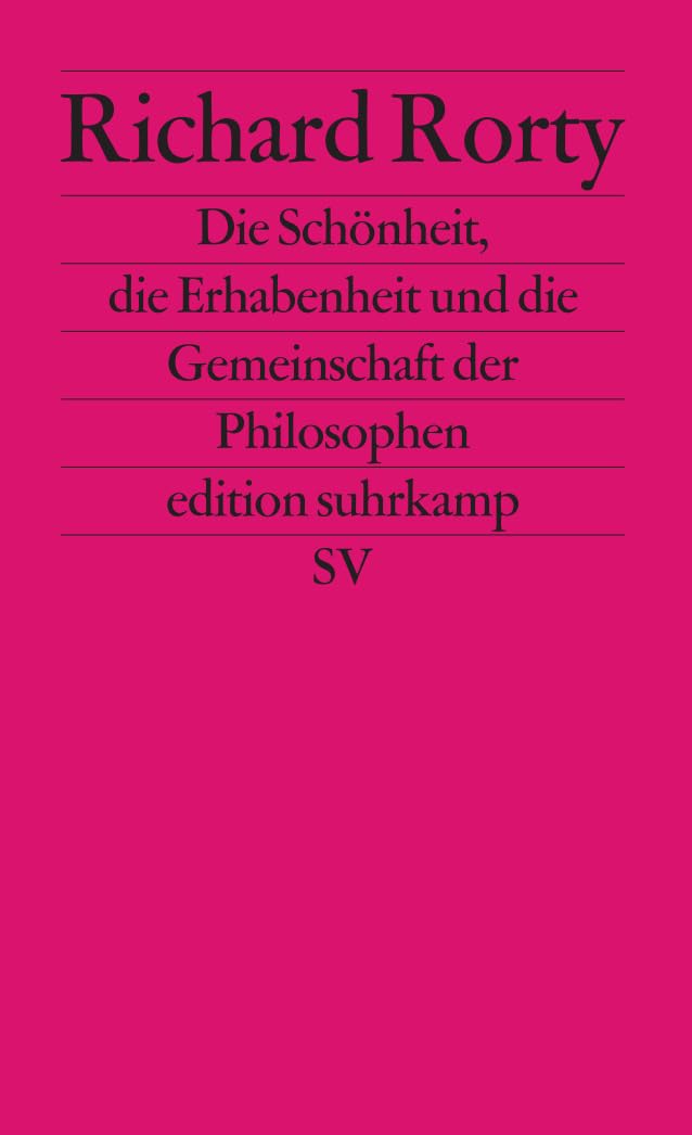 Die Schönheit, die Erhabenheit und die Gemeinschaft der Philosophen Philosophy