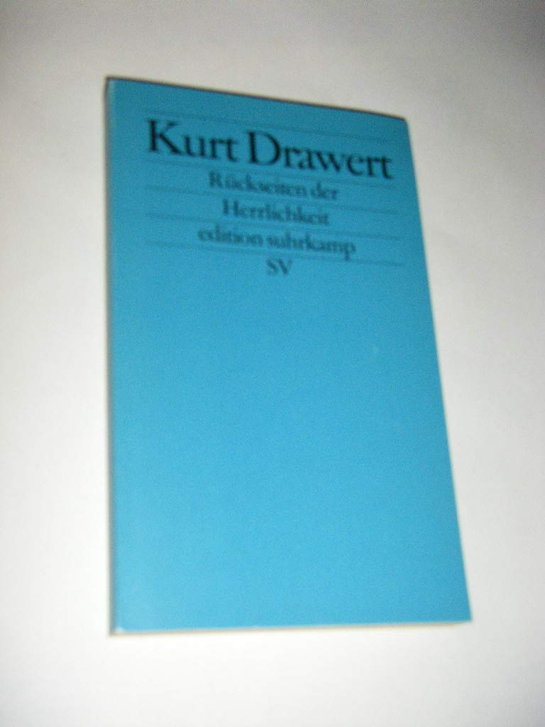 Rückseiten der Herrlichkeit: Texte und Kontexte (edition suhrkamp) Poetry