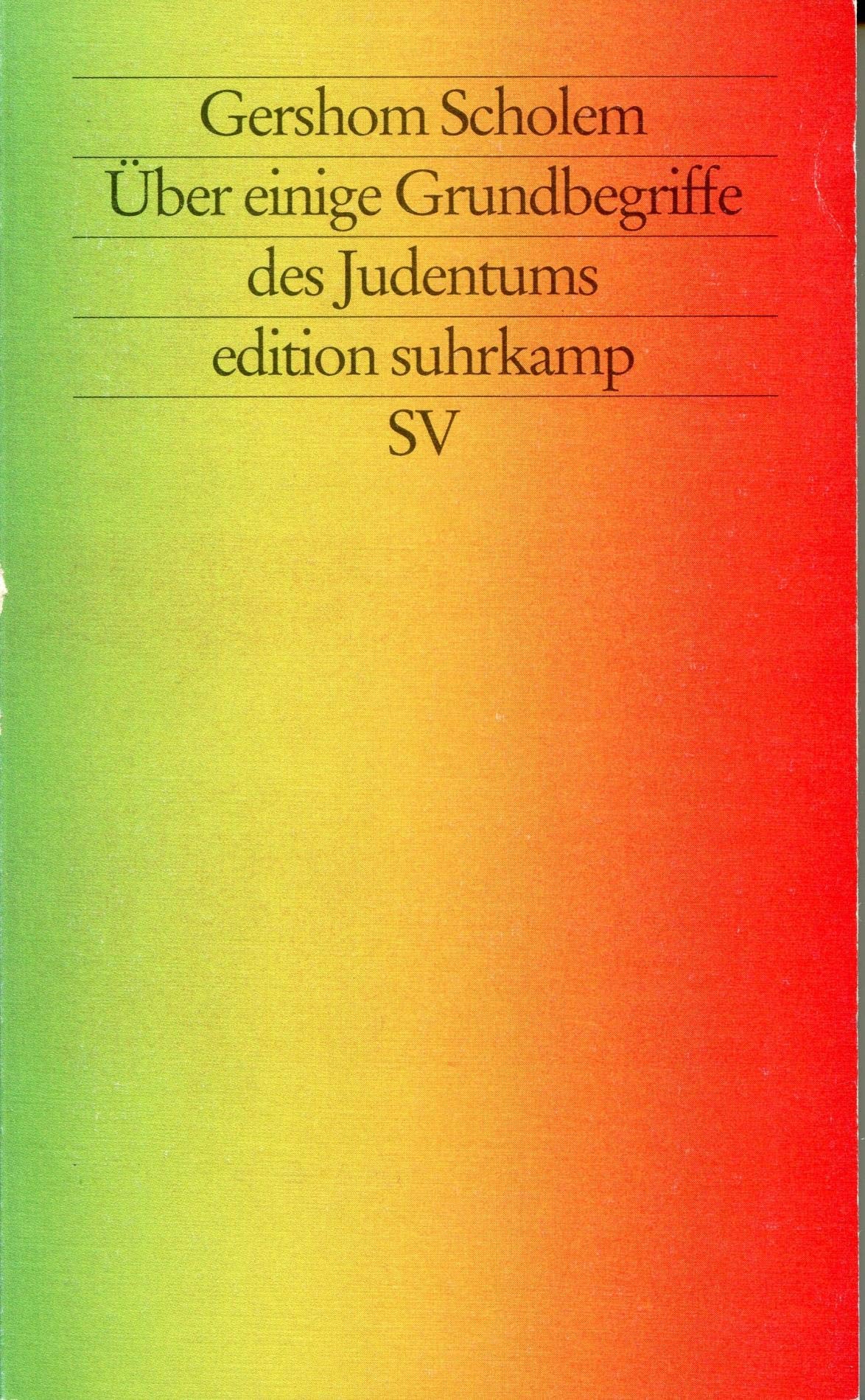 Über einige Grundbegriffe des Judentums (edition suhrkamp) Religion & Esotericism