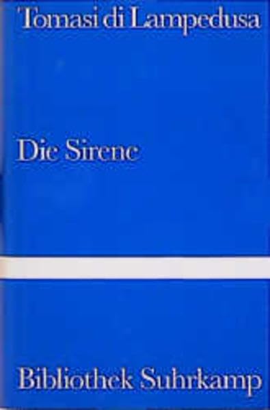 Die Sirene: Erzählungen (Bibliothek Suhrkamp) Contemporary literature