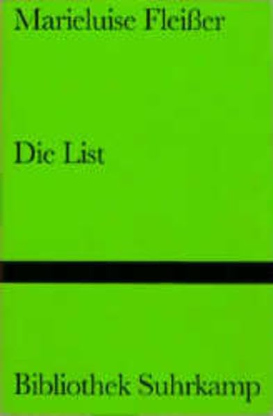 Die List: Frühe Erzählungen (Bibliothek Suhrkamp) Contemporary literature