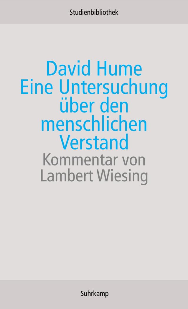 Eine Untersuchung über den menschlichen Verstand Philosophy
