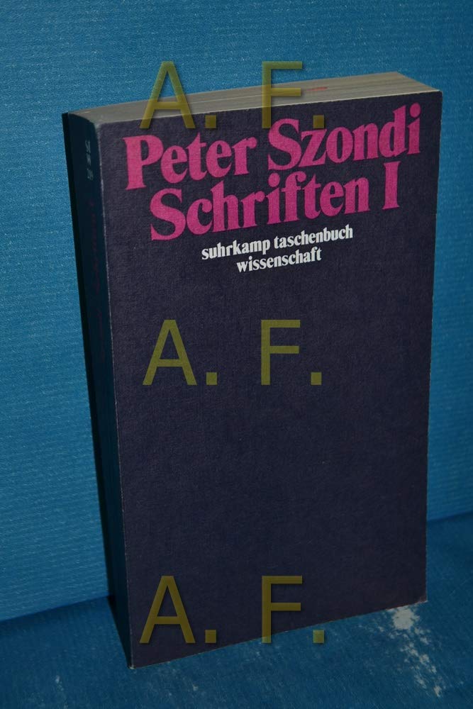 Schriften I: Theorie des modernen Dramas (1880-1950) Contemporary literature