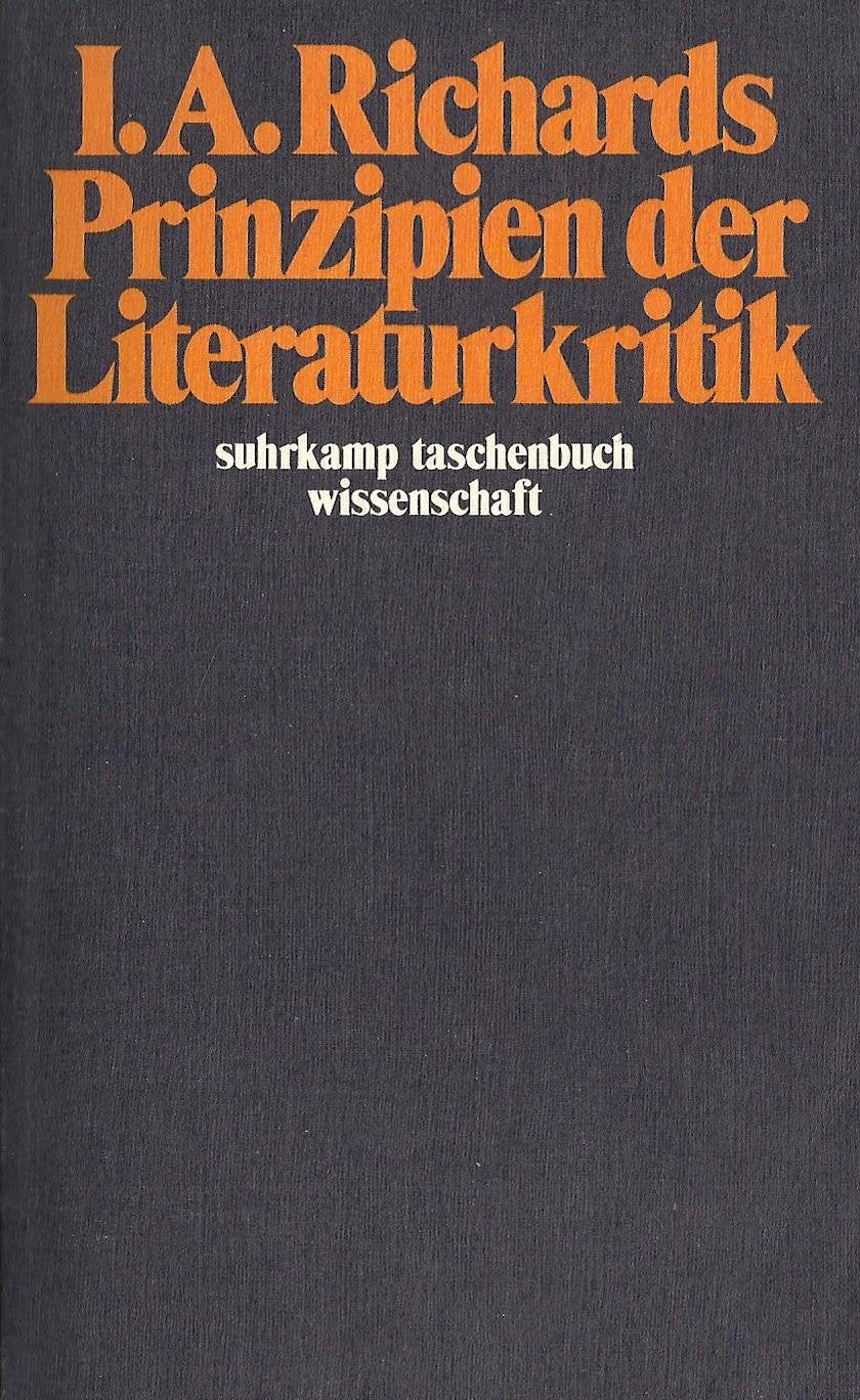 Prinzipien der Literaturkritik (suhrkamp taschenbuch wissenschaft) Books