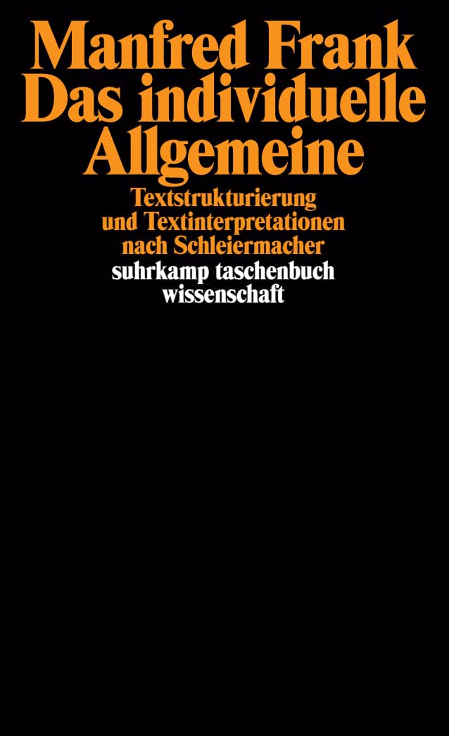 Das individuelle Allgemeine Philosophy Books