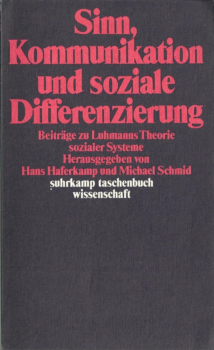 Sinn, Kommunikation und soziale Differenzierung. book