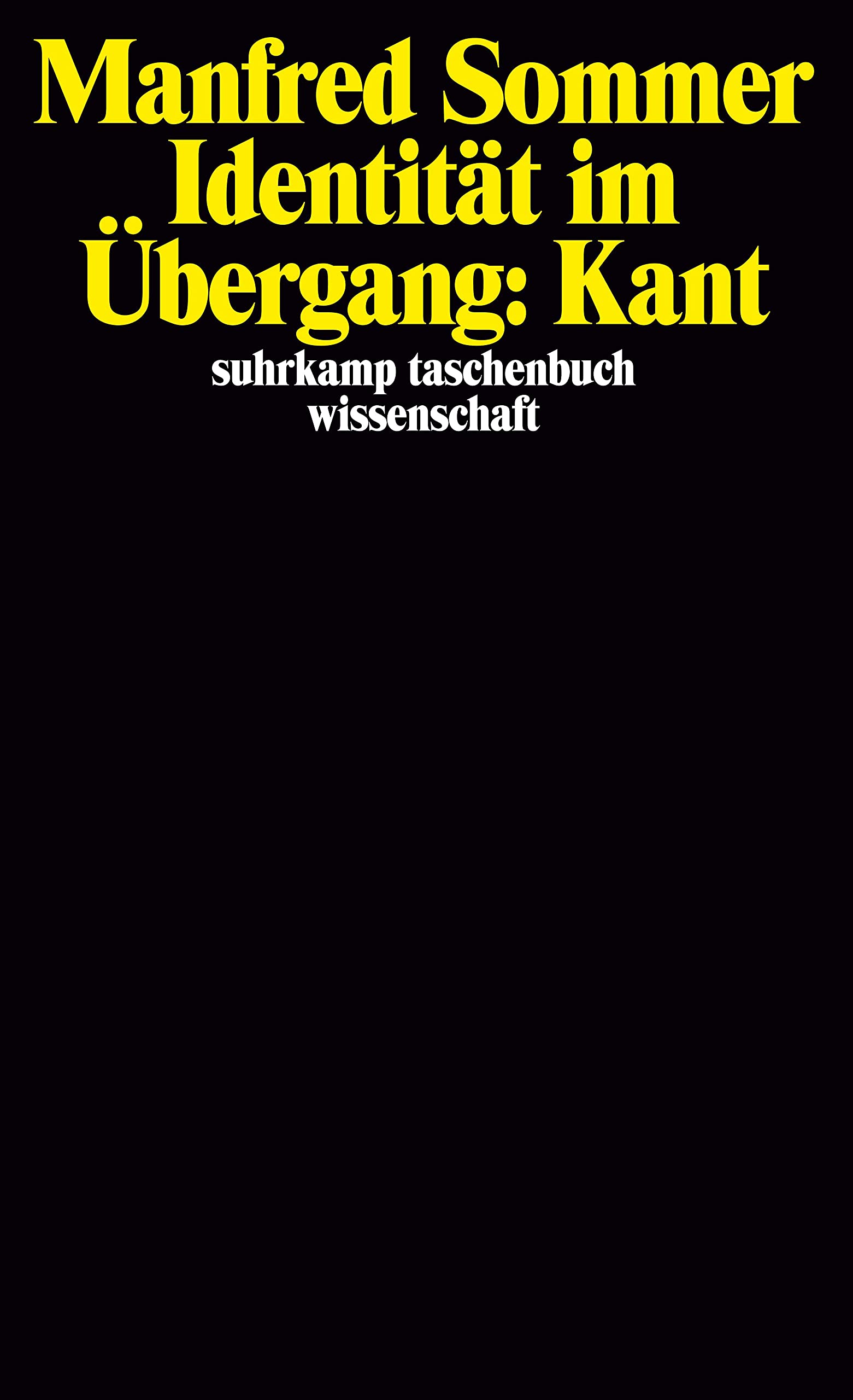 Identität im Übergang: Kant (suhrkamp taschenbuch wissenschaft) Philosophy