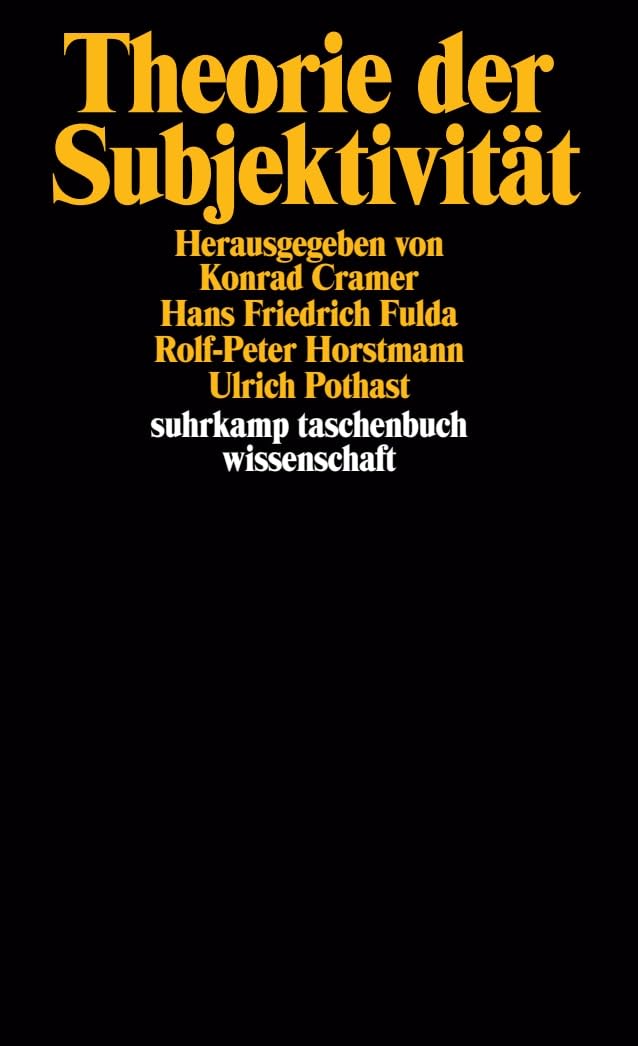 Theorie der Subjektivität Philosophy
