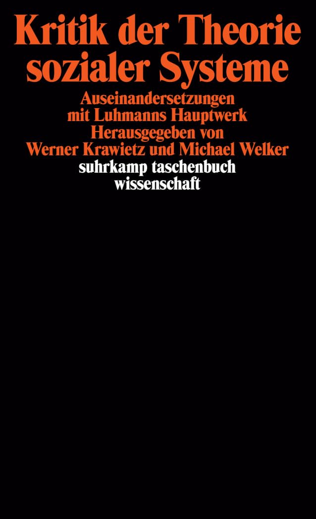 Product Image: Kritik der Theorie sozialer Systeme