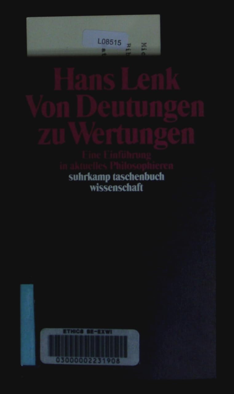 Von Deutungen zu Wertungen: Eine Einführung in aktuelles Philosophieren (suhrkamp taschenbuch wissenschaft) Philosophy