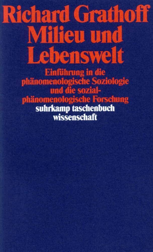 Milieu und Lebenswelt: Einführung in die phänomenologische Soziologie und die sozialphänomenologische Forschung (suhrkamp taschenbuch wissenschaft) Law