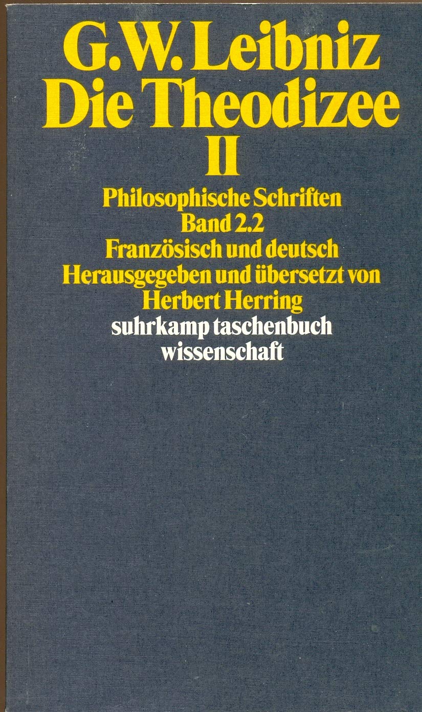Die Theodizee. Zwei Bände. Philosophy