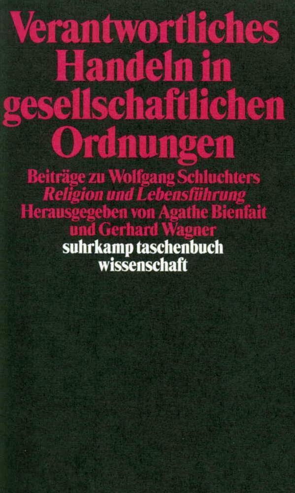Verantwortliches Handeln in gesellschaftlichen Ordnungen: Beiträge zu Wolfgang Schluchters »Religion und Lebensführung« Law