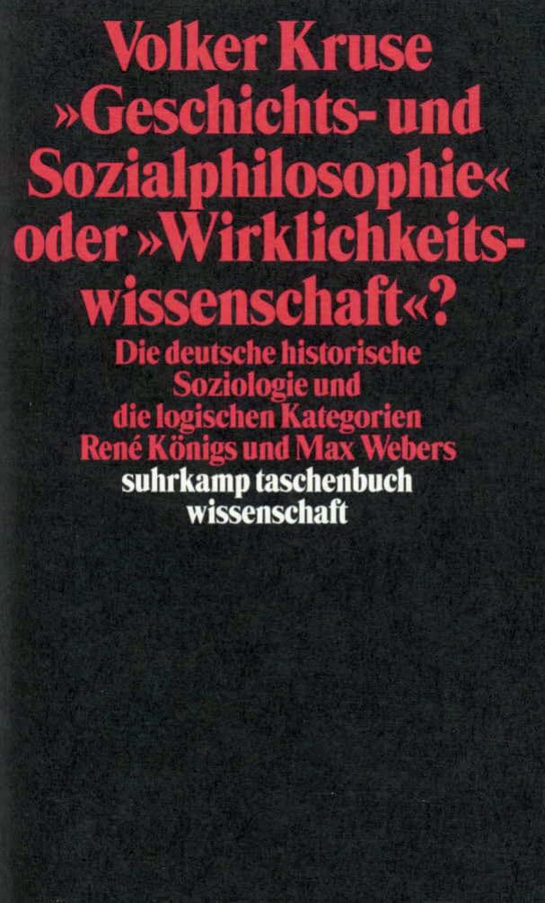 »Geschichts- und Sozialphilosophie« oder »Wirklichkeitswissenschaft«? Philosophy