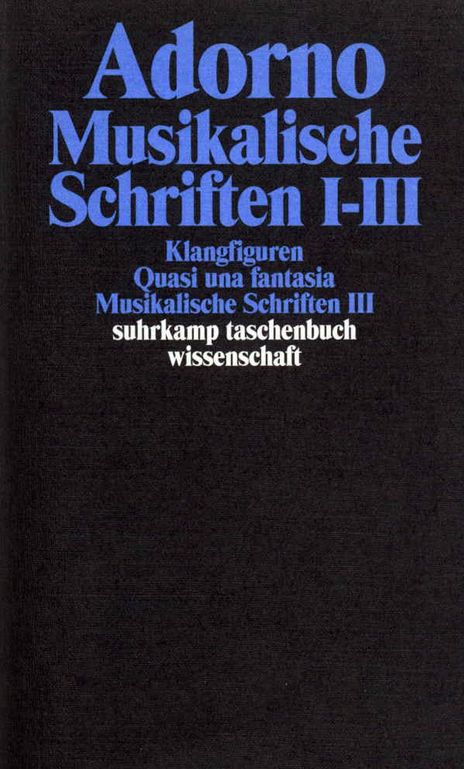 Musikalische Schriften 1/3 Social Sciences