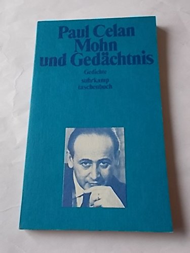 Mohn und Gedächtnis (suhrkamp taschenbuch) Poetry
